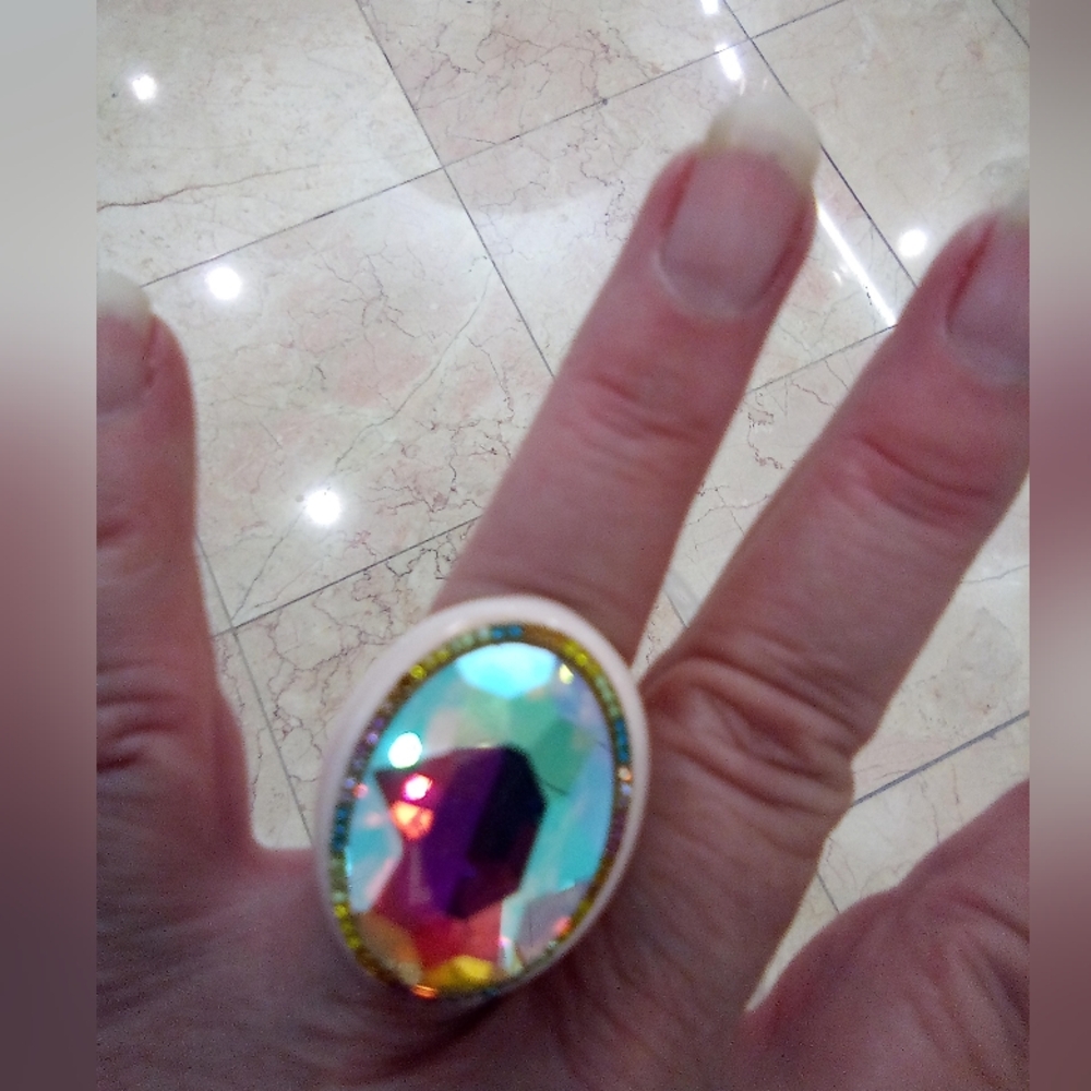 Geiger: Iridescent Kaleidoscope Cocktail Ring (On Sale!)